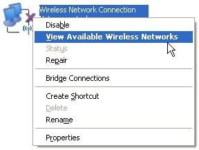 Xem mạng không dây hiện có