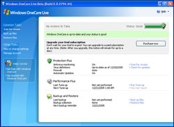 Giao diện chính của OneCare