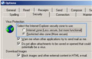 Sử dụng chức năng bảo vệ chống virus trong Outlook Express 6