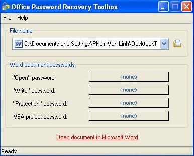 Hướng dẫn gỡ bỏ mật khẩu các file MS Office