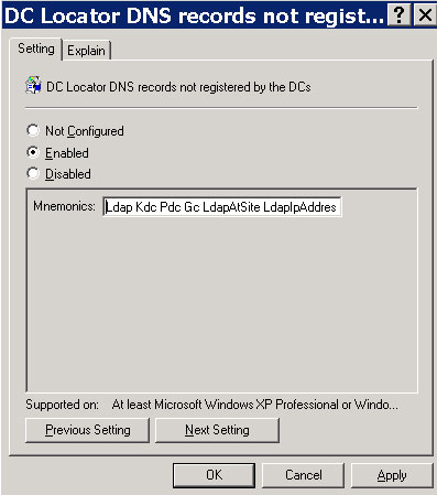 a space-delimited list in a Active Directory replication lag site