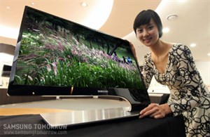 Màn hình 3D LED kiểu dáng lạ của Samsung