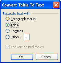 Convert Table To Text