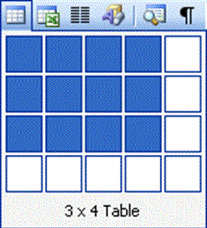 Cách tạo bảng biểu trong Office 2003