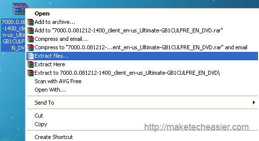extract windows 7 ISO