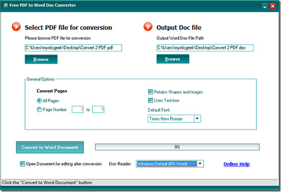 Free PDF to Word