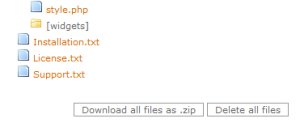 Wobzip - delete all files