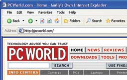 Hình 5: Thay đổi nội dung thanh tiêu đề của trình duyệt IE.