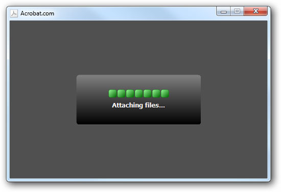 progress attaching files