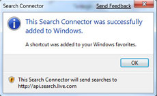 Search Connector installed