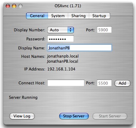 OSXvnc for Mac OS X