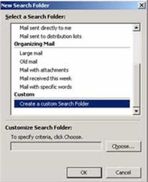 Sử dụng “Seach folders” trong Microsoft Outlook 2003