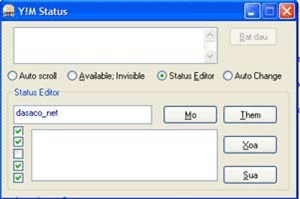 "Nghịch" với thanh trạng thái Y!M Status