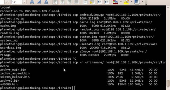 Uploading the extracted images onto the iPhone