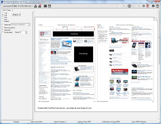 FinePrint printing software