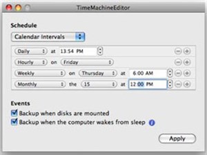 Thay đổi khoảng thời gian backup của Time Machine