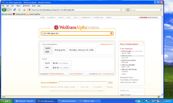 Wolfram Alpha quote; click for full-size image