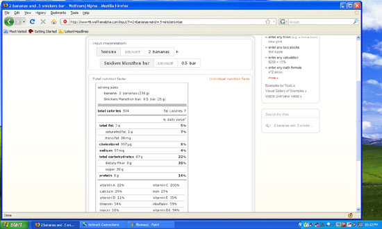 Wolfram Alpha nutrition; click for full-size image