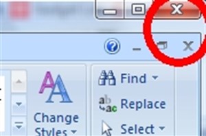 Đóng một tài liệu Word 2007