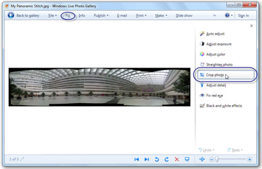 Hướng dẫn tạo ảnh Panoramic với Windows Live Photo Gallery