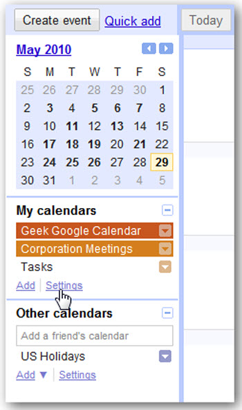 Sử dụng Google Calendar trong Outlook 2010