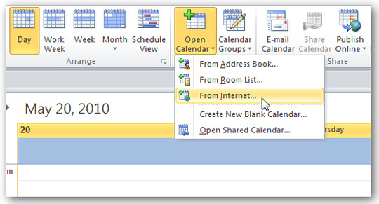 Sử dụng Google Calendar trong Outlook 2010