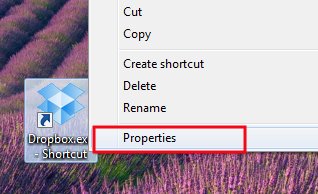 dropbox-shortcut-properties