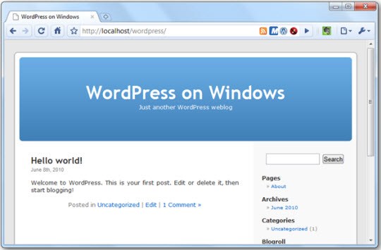 Cài đặt các ứng dụng web với Windows Web Platform