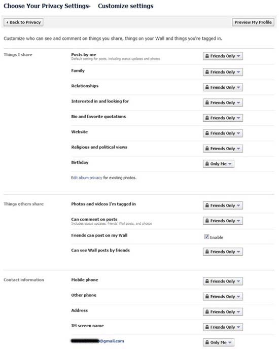 fb- - custom options