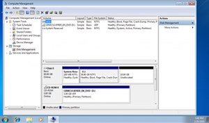 Mở rộng phân vùng hệ thống trong Windows 7