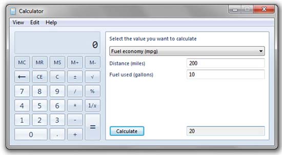 Windows Calculator; click for full-size image.