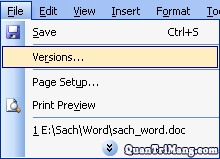 File \ Versions… 
