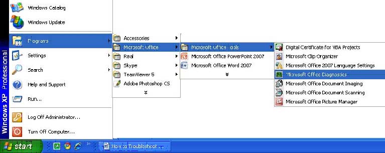 Cách khắc phục lỗi trong Microsoft Word 2007