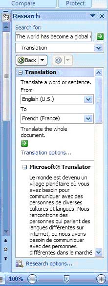 Dịch văn bản sang ngôn ngữ khác trong Microsoft Word 2007