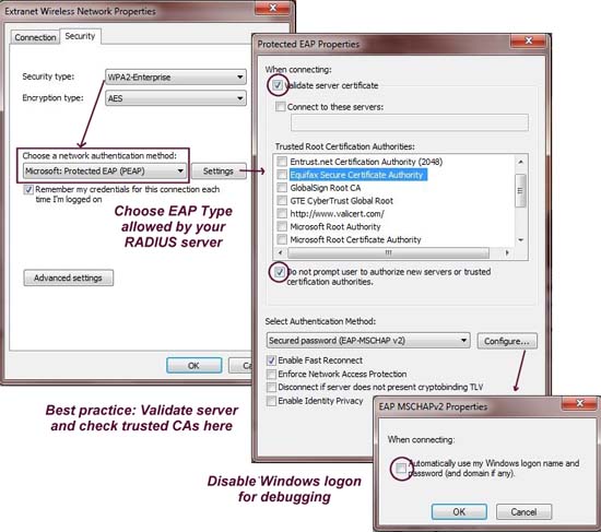 ensure RADIUS is working