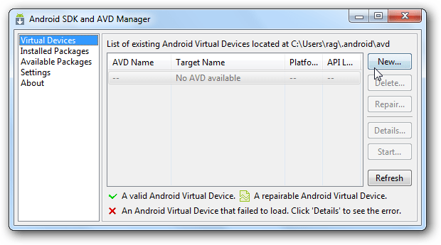 Mô phỏng chạy thử Android