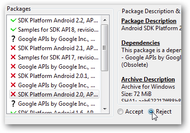 Chọn SDK Platform Android