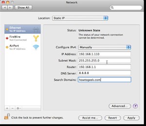 Hướng dẫn đặt địa chỉ IP tĩnh trong Mac OS X