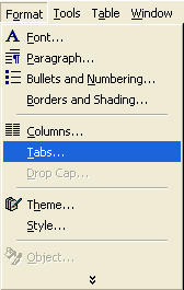 Tabs trong Word 2010
