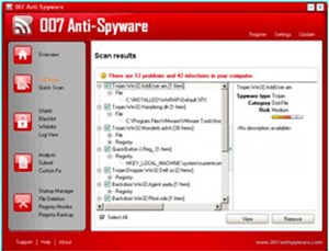 Hướng dẫn xóa bỏ phần mềm giả mạo 007 Anti-Spyware