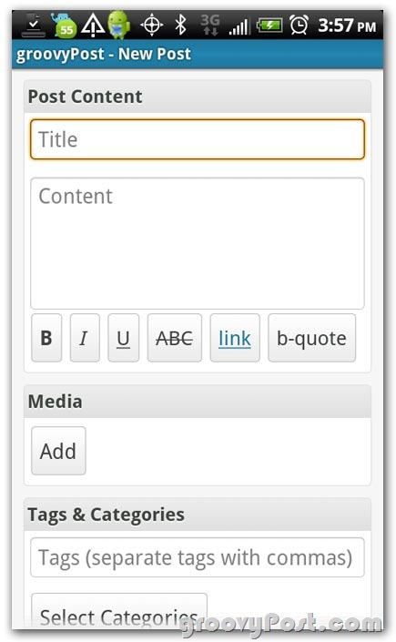 Quản lý WordPress từ thiết bị Android