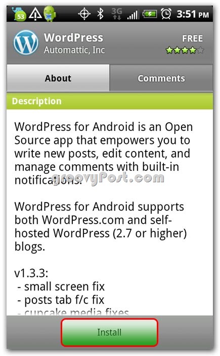 Quản lý WordPress từ thiết bị Android