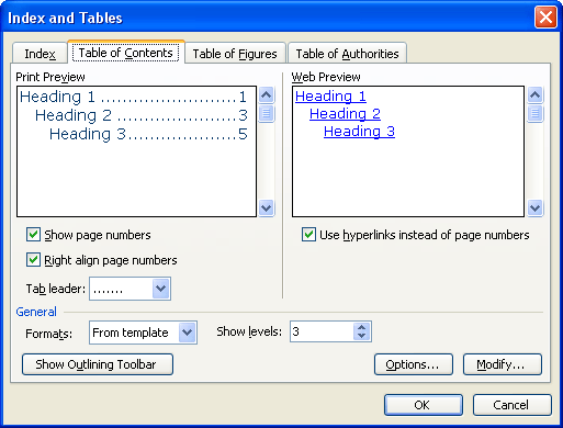 Table of Contents 