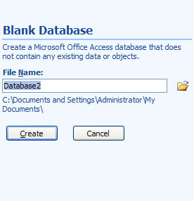 Hình 2: Bước hoàn thành tạo Database mới