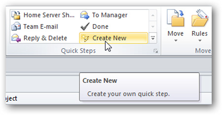 Tạo và quản lý Quick Steps trong Outlook 2010
