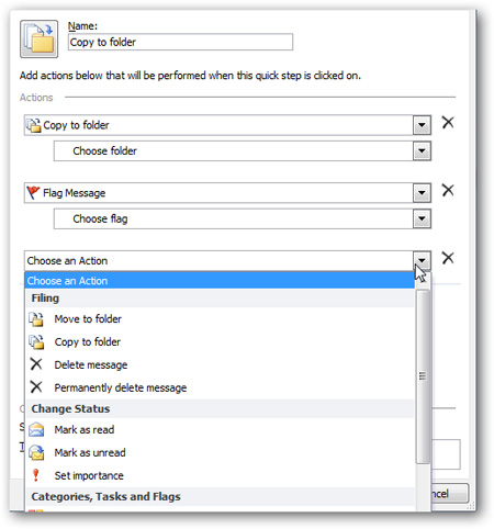 Tạo và quản lý Quick Steps trong Outlook 2010