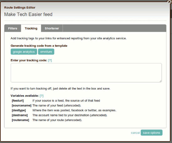 dlvr-routes-settings