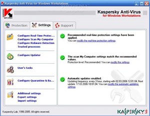 Sử dụng Kaspersky Antivirus hoàn hảo hơn