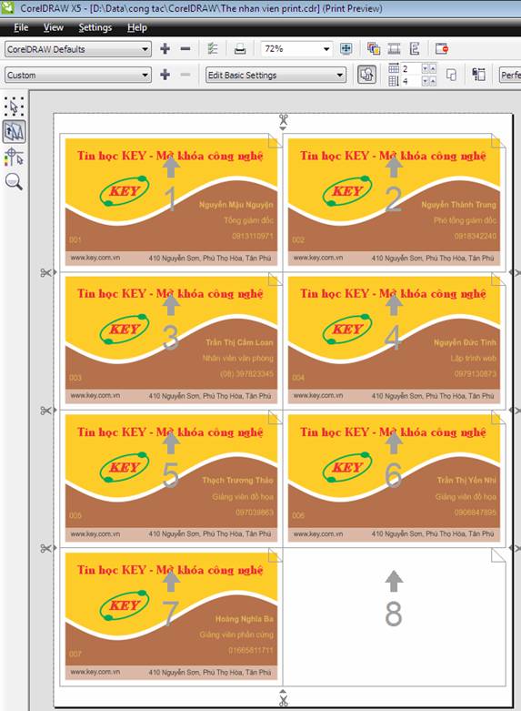 “Mail Merge” trong CorelDRAW