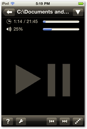 Điều khiển VLC bằng iPhone hoặc iPod Touch